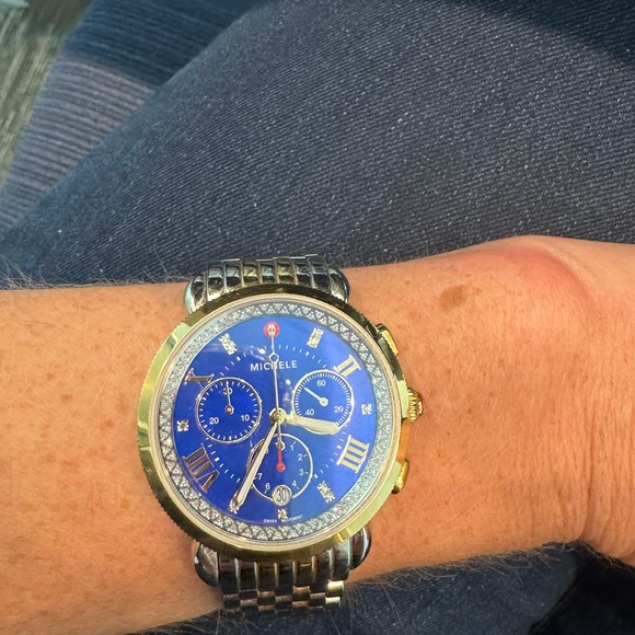 Sport Sail Blue Dial Diamond Two-Toned Women's Watch MWW01C000144 - Picture 9 of 10